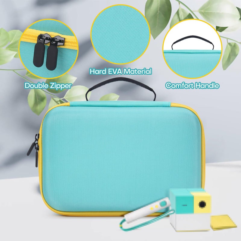 YouKnow Travel Storage Case Compatible with Nex Playground Game System, Custom Foam Tray Holds Active Game Console, HDMI & Power Cord, Remote, Camera Privacy Cover (Teal) - Image 4