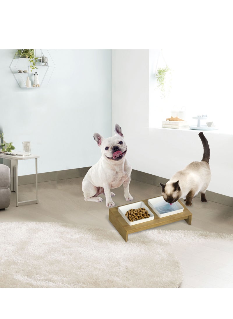 all for paws DOUBLE DINNER PETS FEEDER 2X400ML - MEDIUM  - Image 3