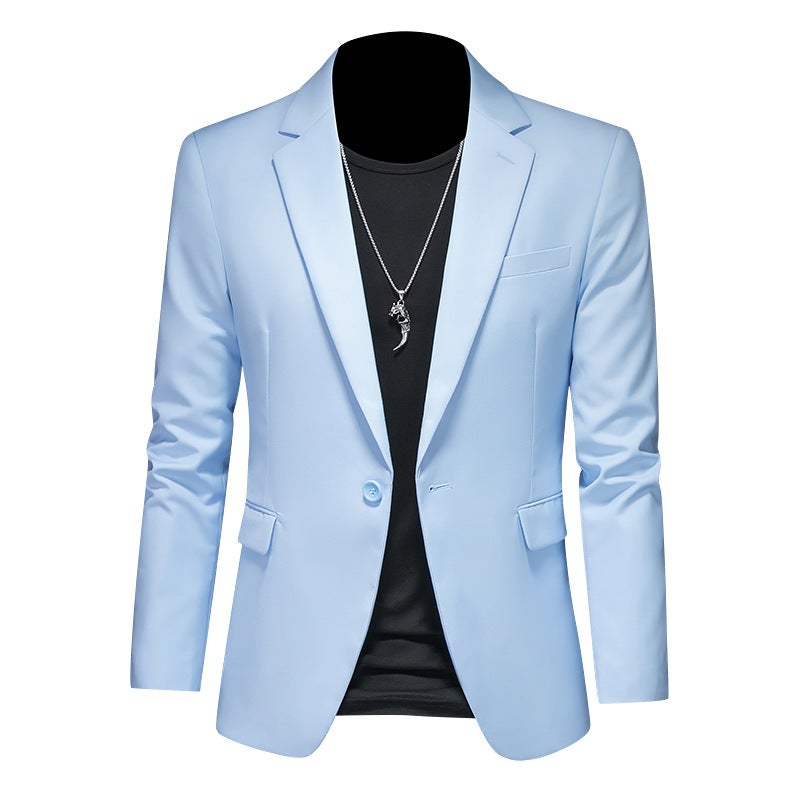 2024 New Men'S Casual Suit Fashion Korean Slim Fit Suit Solid Color Single West Jacket Dx701 - Image 1