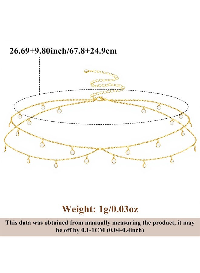 Belly Chain for Women Waist, Non Tarnish Gold Body Jewelry for Women Cloth Decor, Stomach Chain for Backless Dress, Summer Beach Jewelry - Image 2