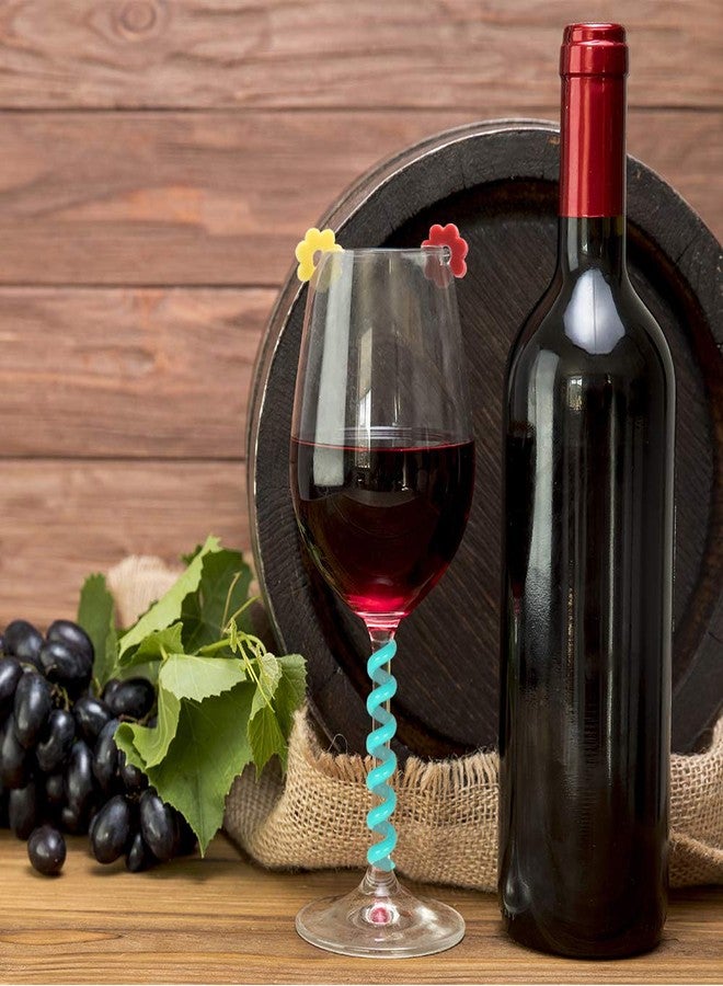 Jolbndcv 30 Pcs Silicone Drink Markers Wine Glass Charms Markers Drink Markers for Champagne Flutes Cocktails Martinis Wine Glass 3 Shape - Image 3