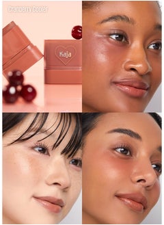 KAJA Dewy Bar - Creamy Multi-Stick Blusher & Lip Balm, Korean Cream Blush Stick for Cheeks and Lips, 45% Moisturizing Oil, Apple Extract, Vitamin-Hyaluronic Acid Infused, 05 Cranberry Cooler,10g  - Image 2