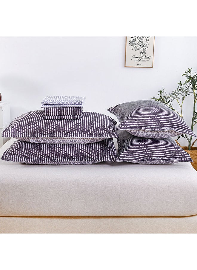 RISHAHOME 6-Piece Double Size Duvet Cover Set|1 Duvet Cover + 1 Flat Sheet + 4 Pillow Cases|Microfibre|ABBEY  - Image 4