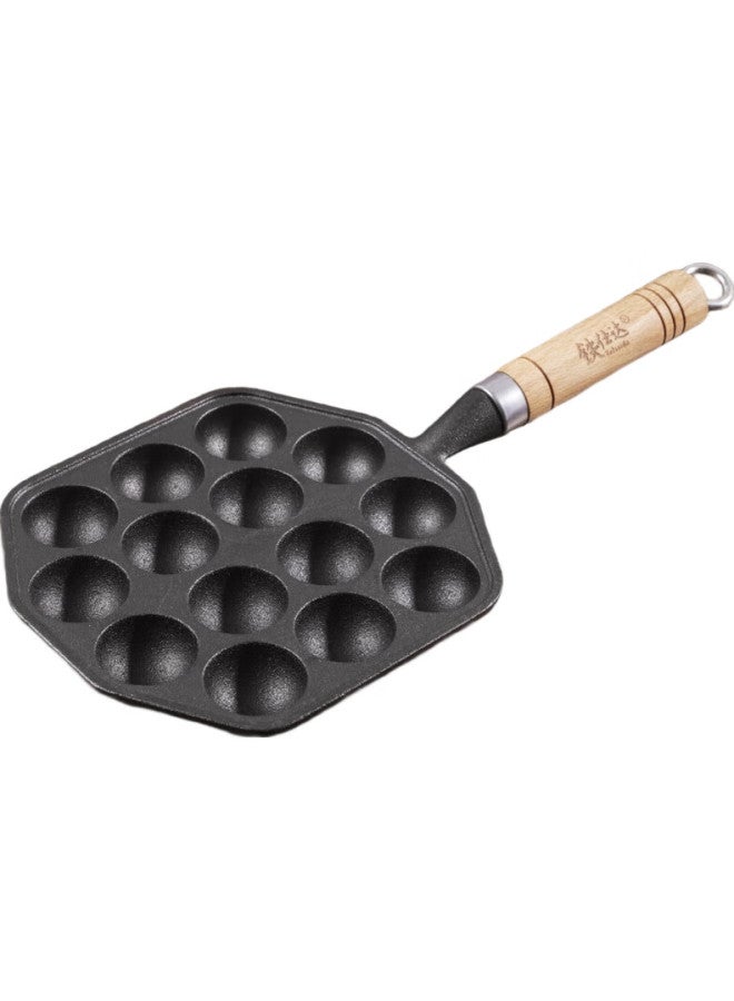 Telssida Cast Iron Squid-Shaped Mini Pot, Squid Grilling Pan, Non-Coated Non-Stick Pan, Quail Egg Mold, Shrimp Pulling Machine - Image 2