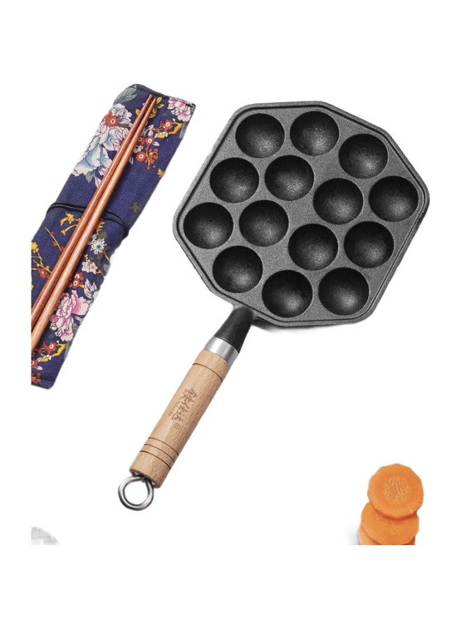 Telssida Cast Iron Squid-Shaped Mini Pot, Squid Grilling Pan, Non-Coated Non-Stick Pan, Quail Egg Mold, Shrimp Pulling Machine - Image 1