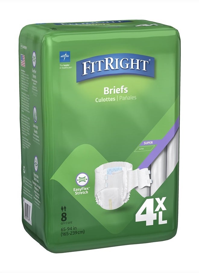Medline Bariatric Briefs, 65 Inch-94 Inch, 8 Count (Pack of 4)  - Image 3