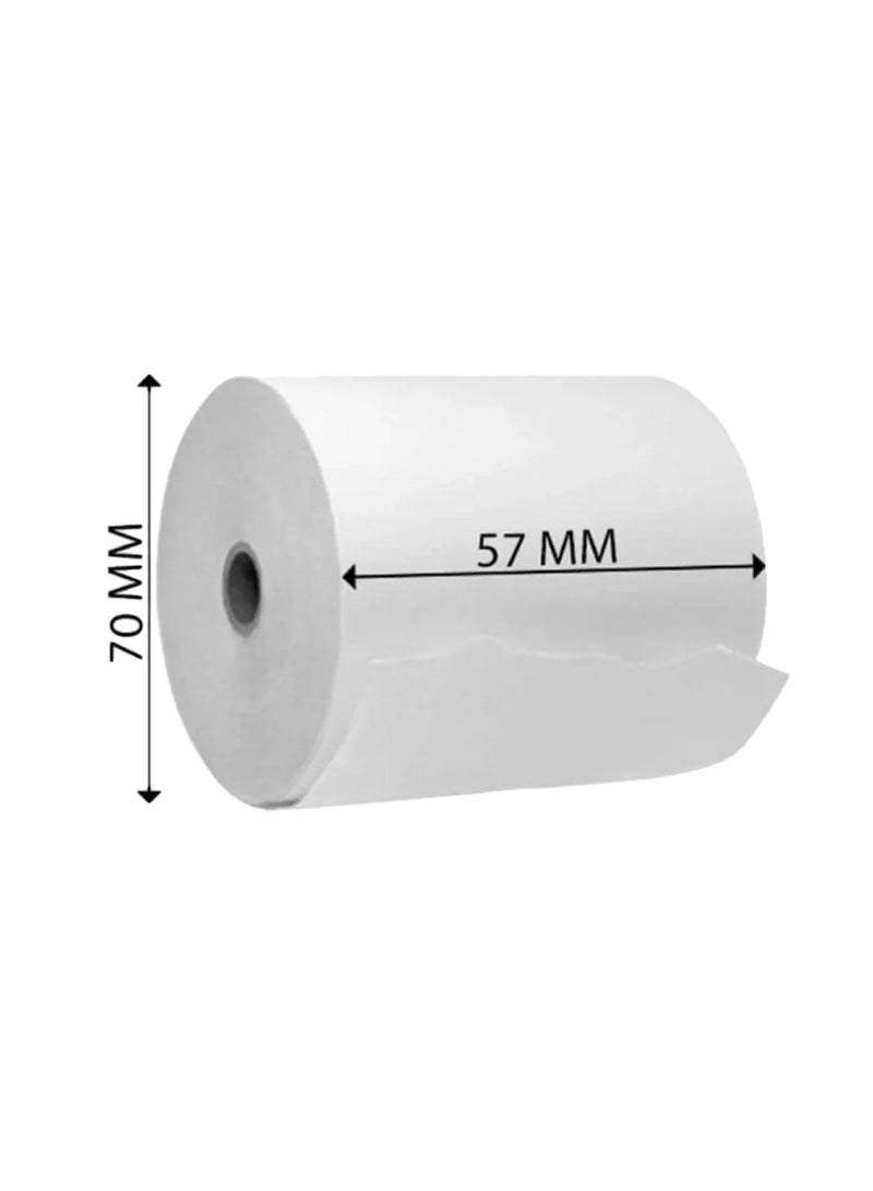 Terabyte thermal Cash Roll, 57 x 70 mm x 0.5 inch, 10/pack, White - Image 1