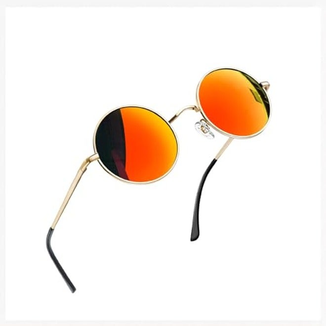 Joopin Round Polarized Sunglasses for Men and Women - UV400 Protection Retro Hippie Shades for Driving, Cycling, and Outdoor Sports