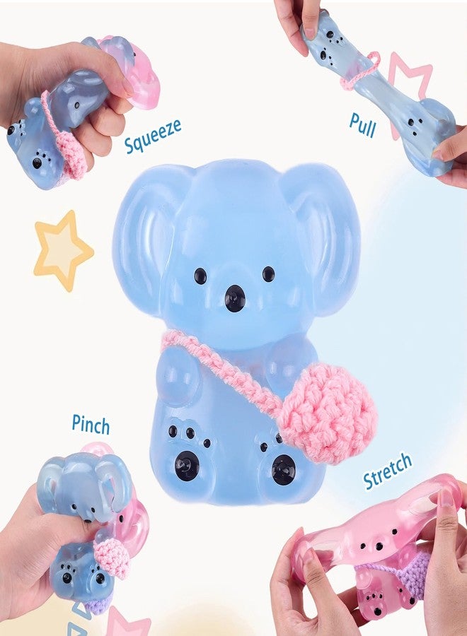 Anboor 2 Pcs Koala Squishies Toys, Soft Crystal Koala Glow in the Dark Squeeze Stress Relief Toy, Cute Animal Squishies Sensory Fidget Toy for Kids and Adults (3.4Inch) - Image 3