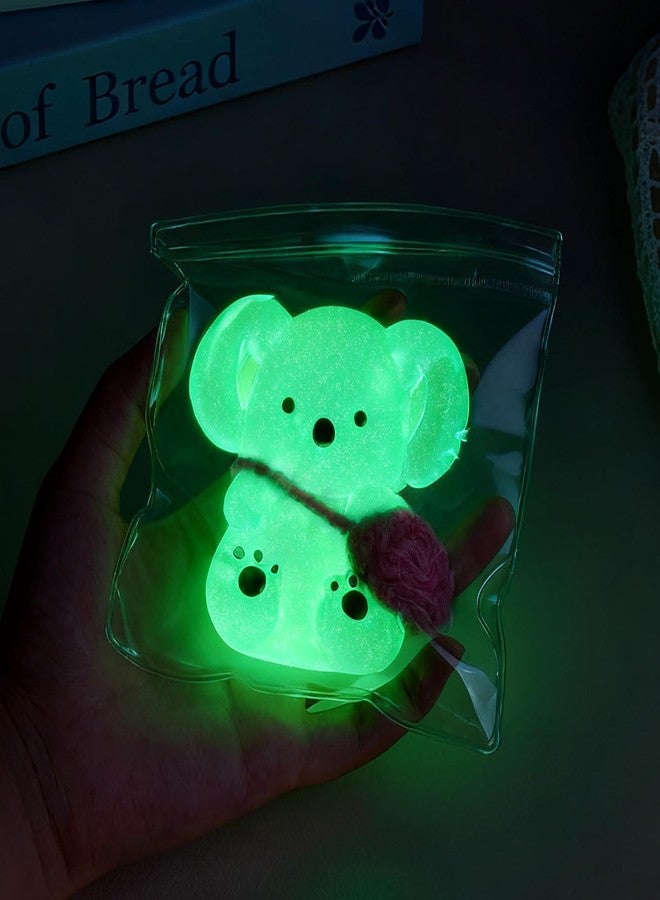 Anboor 2 Pcs Koala Squishies Toys, Soft Crystal Koala Glow in the Dark Squeeze Stress Relief Toy, Cute Animal Squishies Sensory Fidget Toy for Kids and Adults (3.4Inch) - Image 4