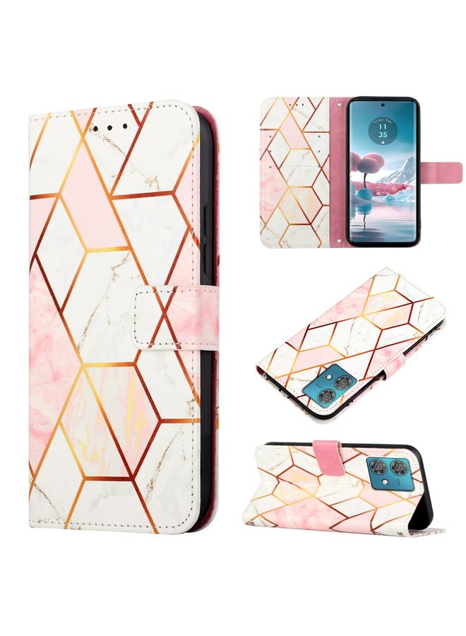 اس-توب جراب لهاتف موتورولا إيدج 40 نيو PT003، جراب جلدي قابل للطي بنمط رخامي - Image 1