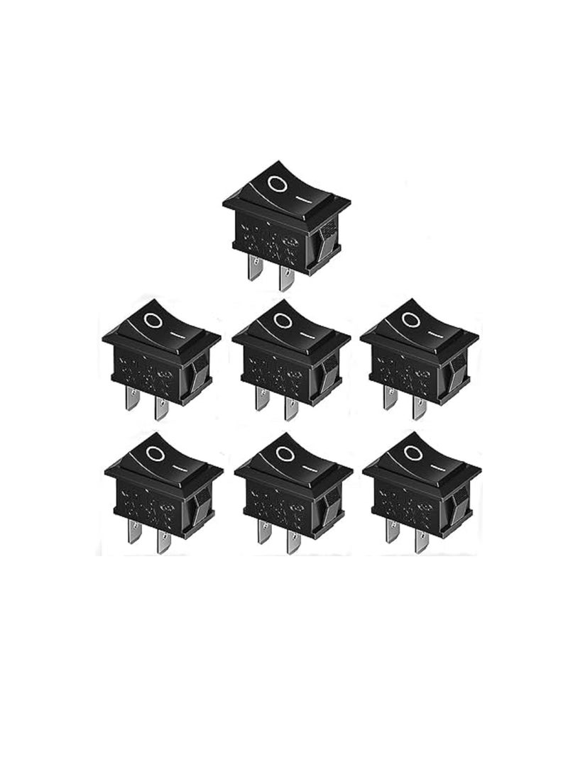 7PCS Rocker Switch Mini Toggle Switch ON-Off 2 Pin 2 Position Inline Press Button - Image 3