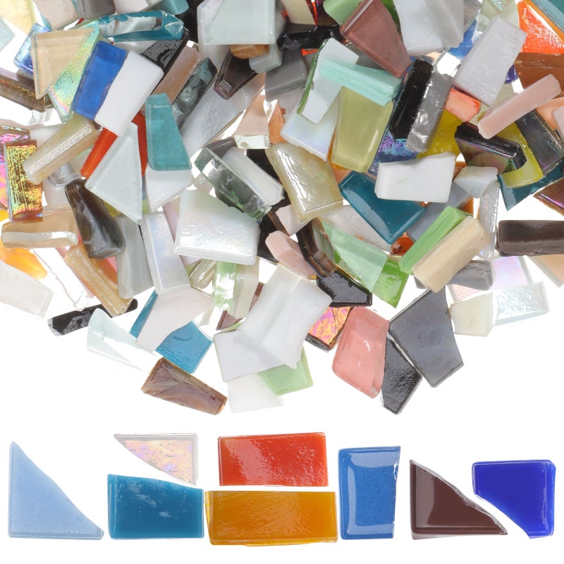 Glass Mosaic Tiles for Artistic Creations, Perfect for Home Decor and Jewelry Making - Image 1