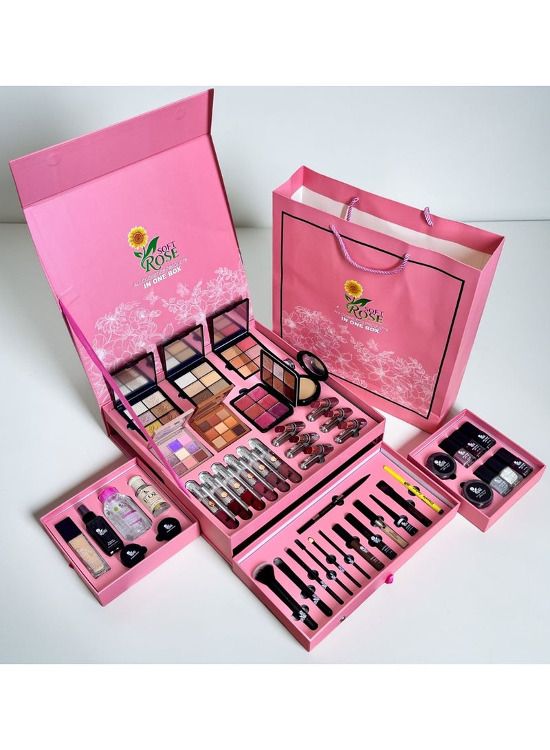 Soft Rose Pink Complete Makeup Box - Image 4