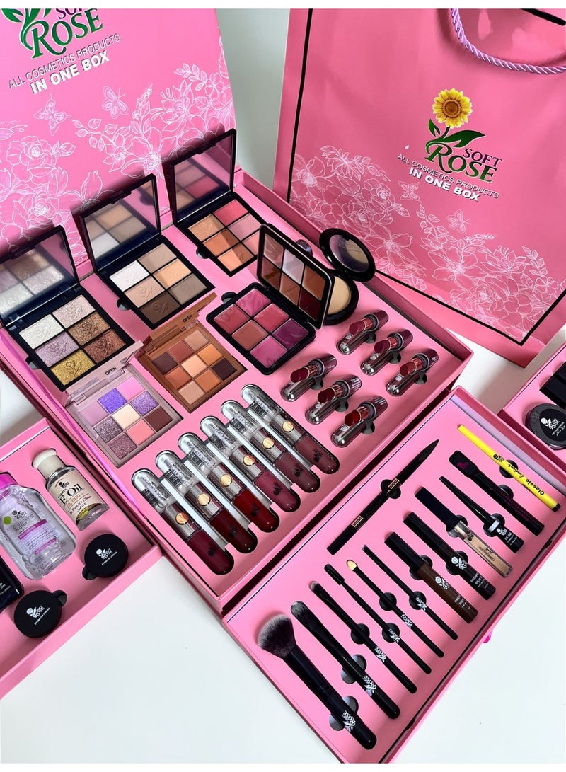 Soft Rose Pink Complete Makeup Box - Image 3