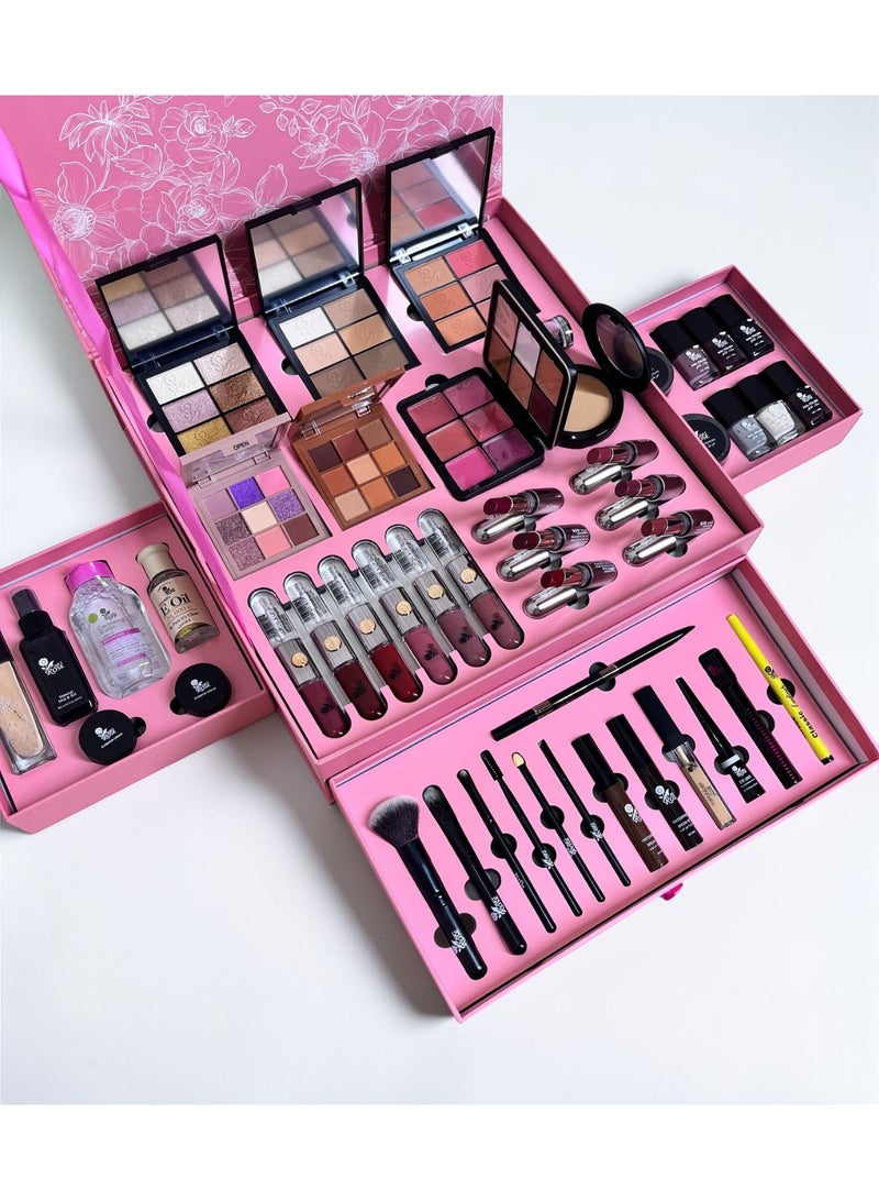 Soft Rose Pink Complete Makeup Box - Image 2