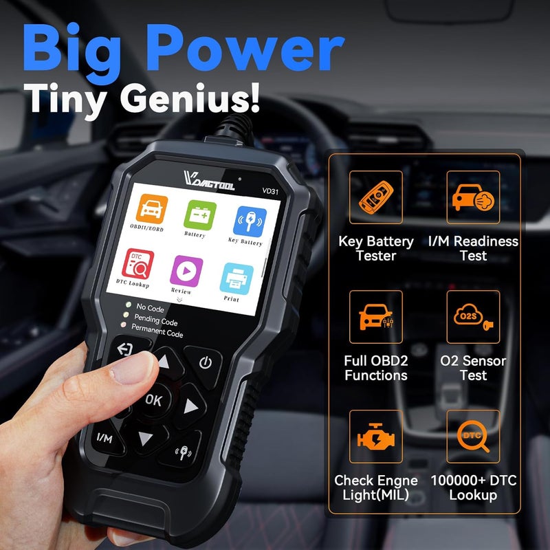 VDIAGTOOL VD30 ماسح OBD2 المحسن - قارئ رموز السيارة مع اختبار البطارية والبيانات الحية - Image 2