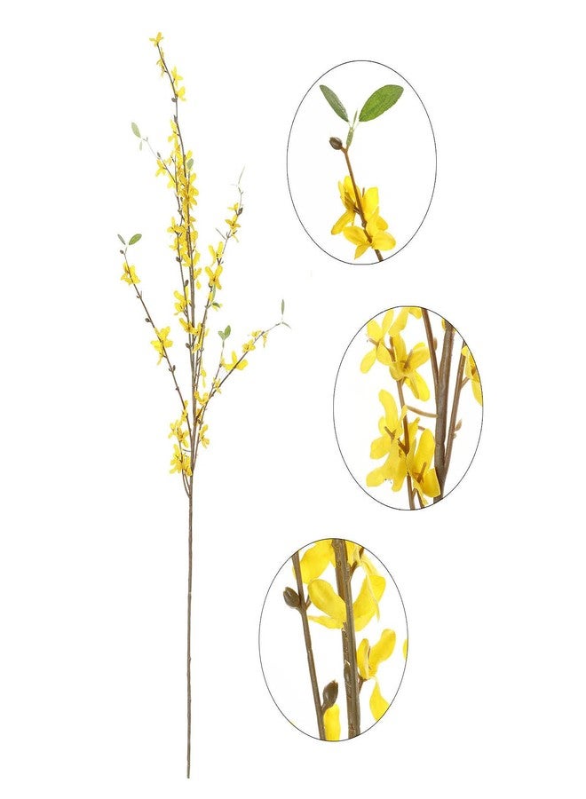 FQQWEE 6Pcs Artificial Forsythia Flower Branches 39 Inch Long Faux Yellow Jasmine Artificial Flowers Stems Silk Winter Spring Forsythia Flowers Bouquets for Floral Arrangement Wedding Home Decor - Image 4