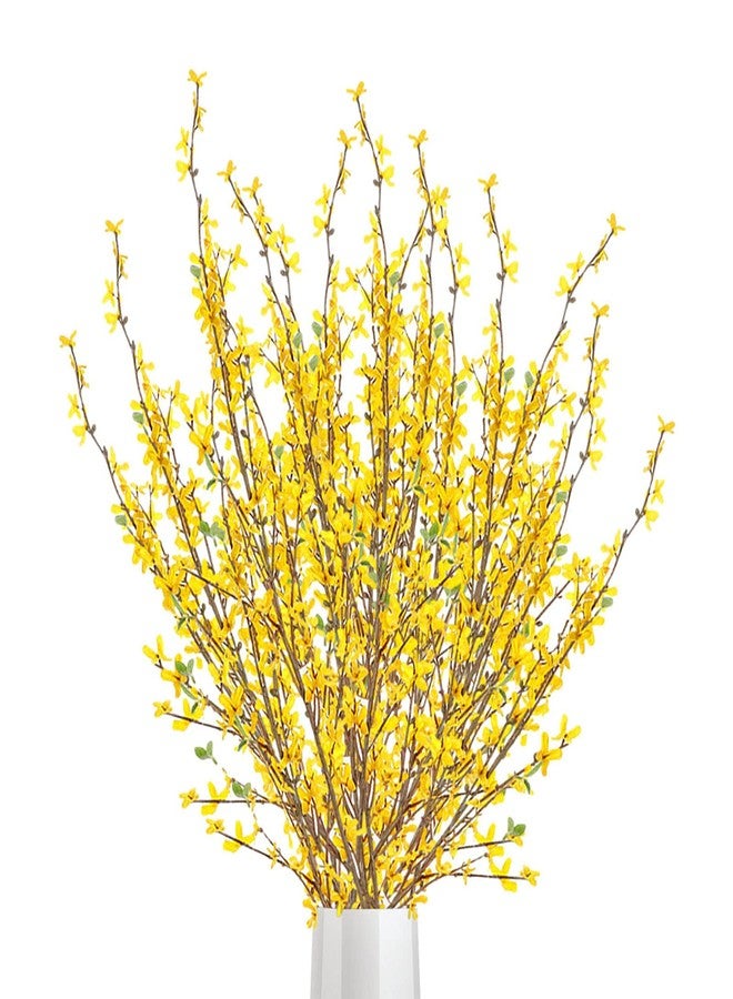 FQQWEE 6Pcs Artificial Forsythia Flower Branches 39 Inch Long Faux Yellow Jasmine Artificial Flowers Stems Silk Winter Spring Forsythia Flowers Bouquets for Floral Arrangement Wedding Home Decor - Image 1