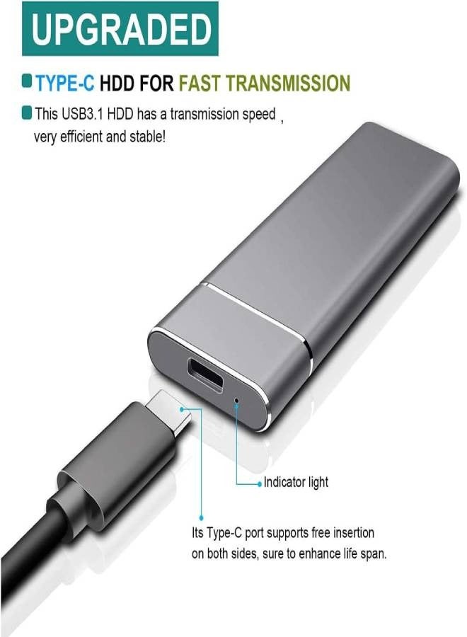 SSD External Solid State Hard Drive, USB 3.1 To Type C Computer Backup Support Data Storage Device, Fast Data Transfer Memory Storage Solid Drive For Windows XP PC Laptop And Mac, (1pc, 2TB) - Image 4