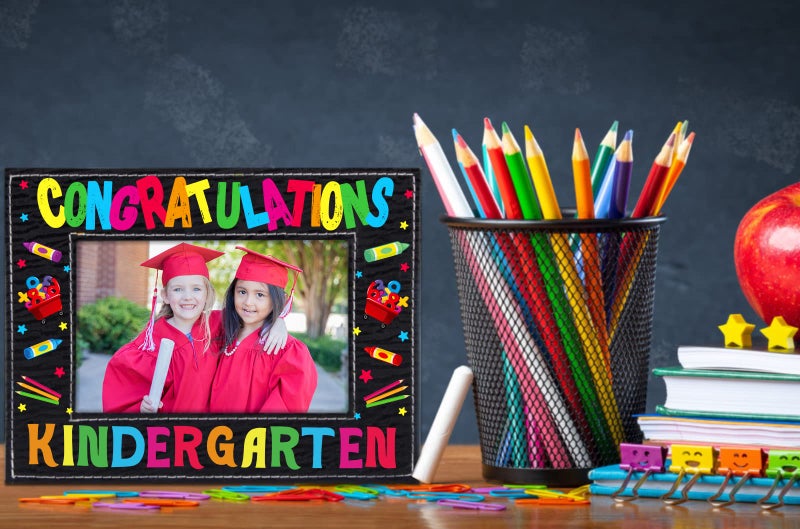 WhatSign Kindergarten Graduation Picture Frame 2023 Kindergarten Preschool Pre K Graduation Photo Frame Congratulations Kindergarten Graduation Frame Decorations Gifts for Kids Boys Girls Daughter Son - Image 5