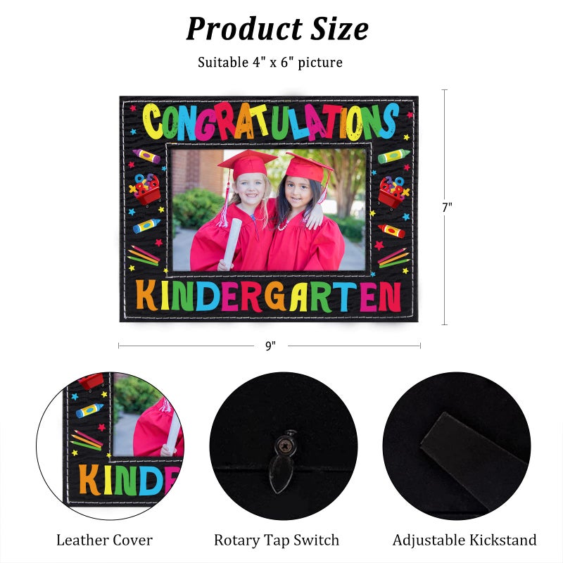 WhatSign Kindergarten Graduation Picture Frame 2023 Kindergarten Preschool Pre K Graduation Photo Frame Congratulations Kindergarten Graduation Frame Decorations Gifts for Kids Boys Girls Daughter Son - Image 2