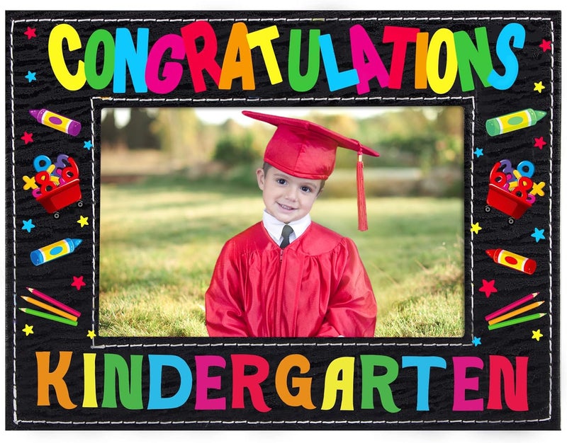 WhatSign Kindergarten Graduation Picture Frame 2023 Kindergarten Preschool Pre K Graduation Photo Frame Congratulations Kindergarten Graduation Frame Decorations Gifts for Kids Boys Girls Daughter Son - Image 1