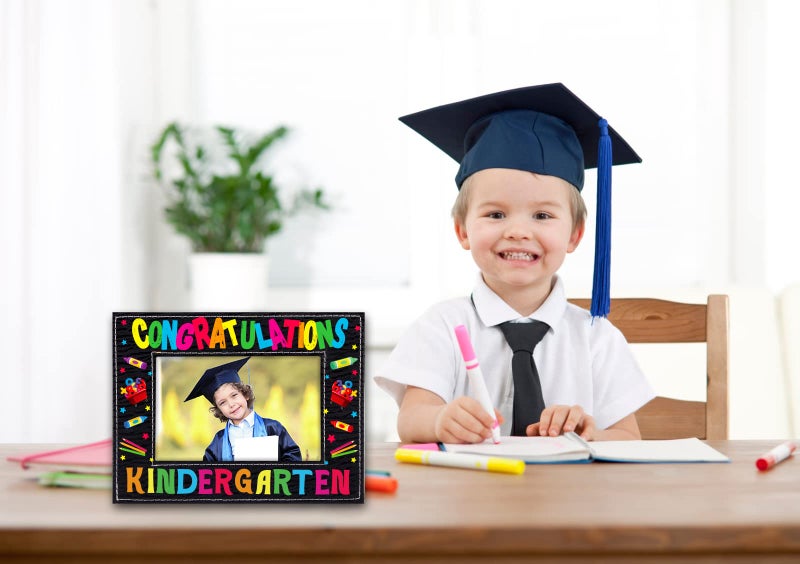 WhatSign Kindergarten Graduation Picture Frame 2023 Kindergarten Preschool Pre K Graduation Photo Frame Congratulations Kindergarten Graduation Frame Decorations Gifts for Kids Boys Girls Daughter Son - Image 3