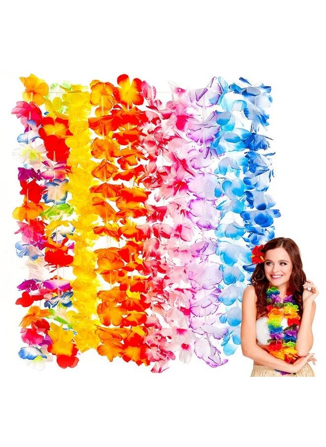 PartyWoo - Hawaiian Leis 10 Pcs Flower Leis Luau Birthday Party Decorations Fiesta Party Decorations Flamingo Party Supplies Hawaiian Party Decorations Tropical Party Supplies Party Favors - Image 1