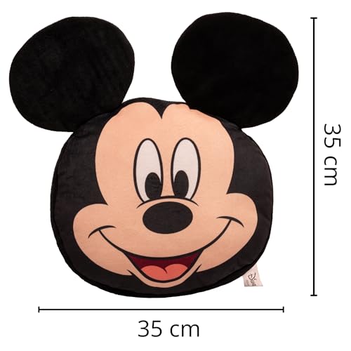 Mirada Mickey Face Cushion – Adorable Soft Face Toy, Stuffed Pillow, for Kids, Girls & Boys, Disney Licensed Decor – 35cm - Image 5
