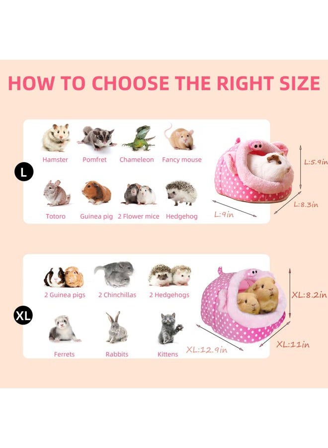 LEFTSTARER Guinea Pig Bed Toy Cage House Accessories Nest Hedgehog Hamster Supplies Sugar Glider Ferret Rat Bed Toy Small pet Animals（3-L） - Image 2