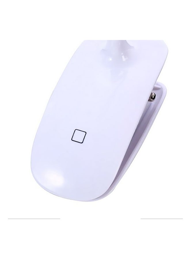 مصباح طاولة LED مزود بمشبك أبيض - Image 4