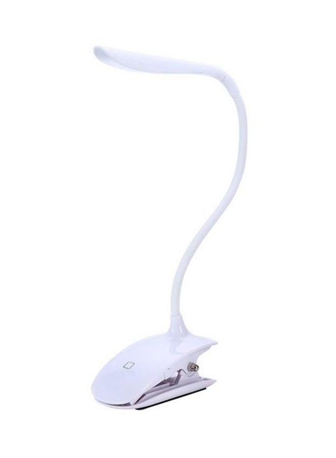 مصباح طاولة LED مزود بمشبك أبيض - Image 1