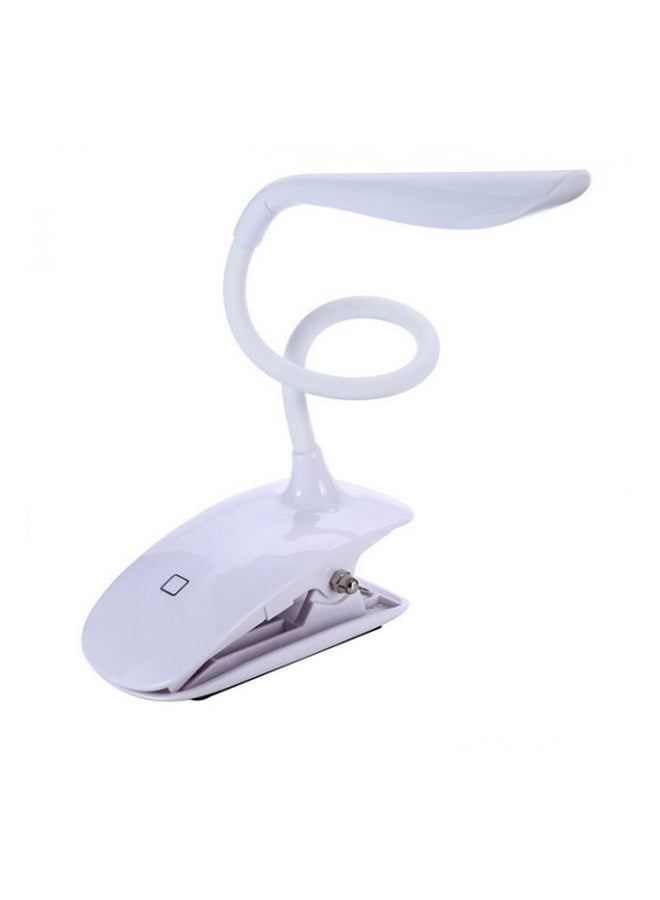 مصباح طاولة LED مزود بمشبك أبيض - Image 3