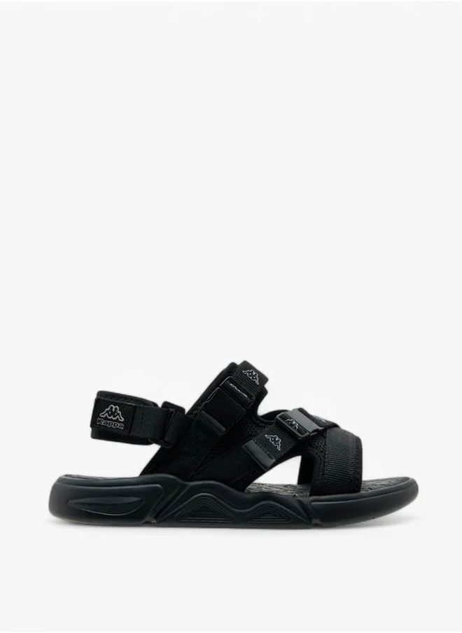 Kappa Boys' Logo Print Floaters with Hook and Loop Closure