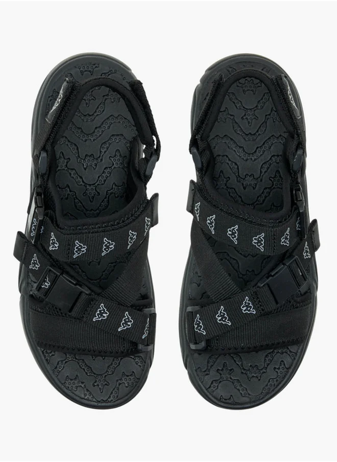 Kappa Boys' Logo Print Floaters with Hook and Loop Closure