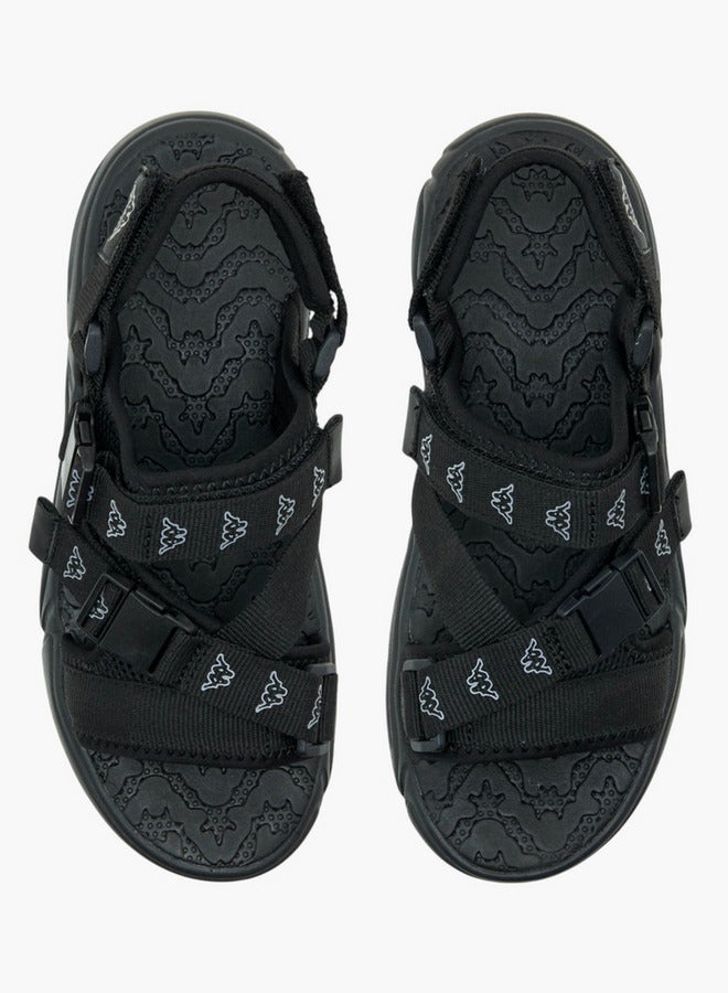 Kappa Boys' Logo Print Floaters with Hook and Loop Closure  - Image 1