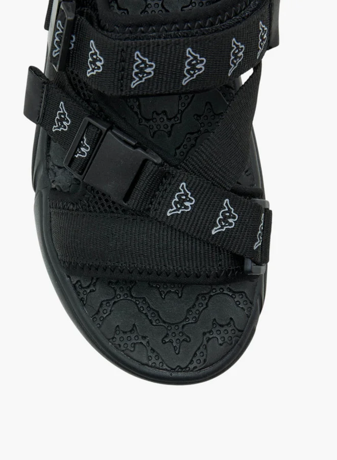 Kappa Boys' Logo Print Floaters with Hook and Loop Closure