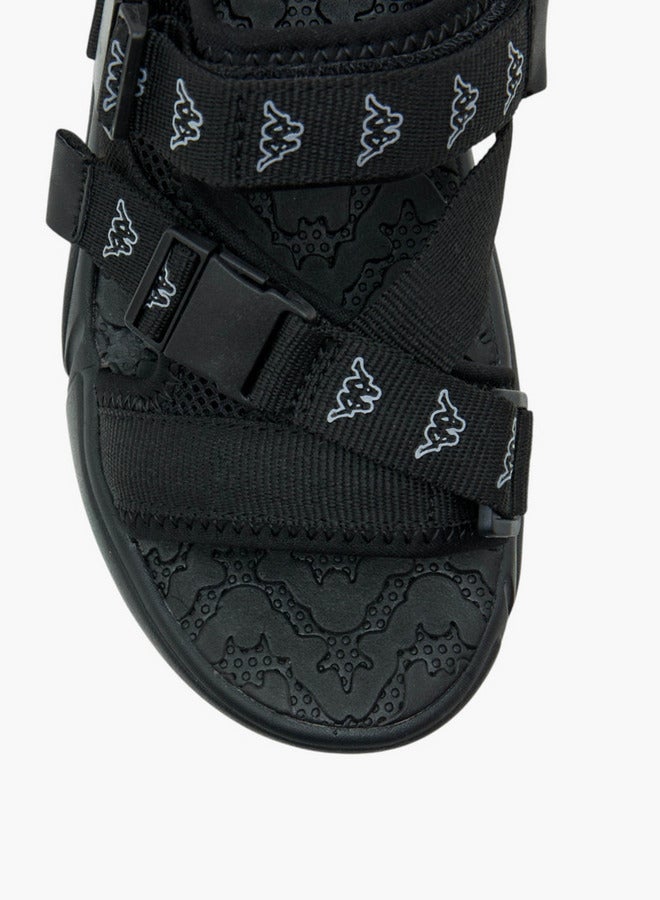 Kappa Boys' Logo Print Floaters with Hook and Loop Closure  - Image 3