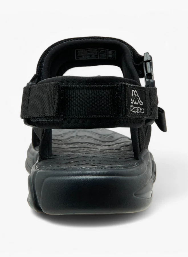 Kappa Boys' Logo Print Floaters with Hook and Loop Closure