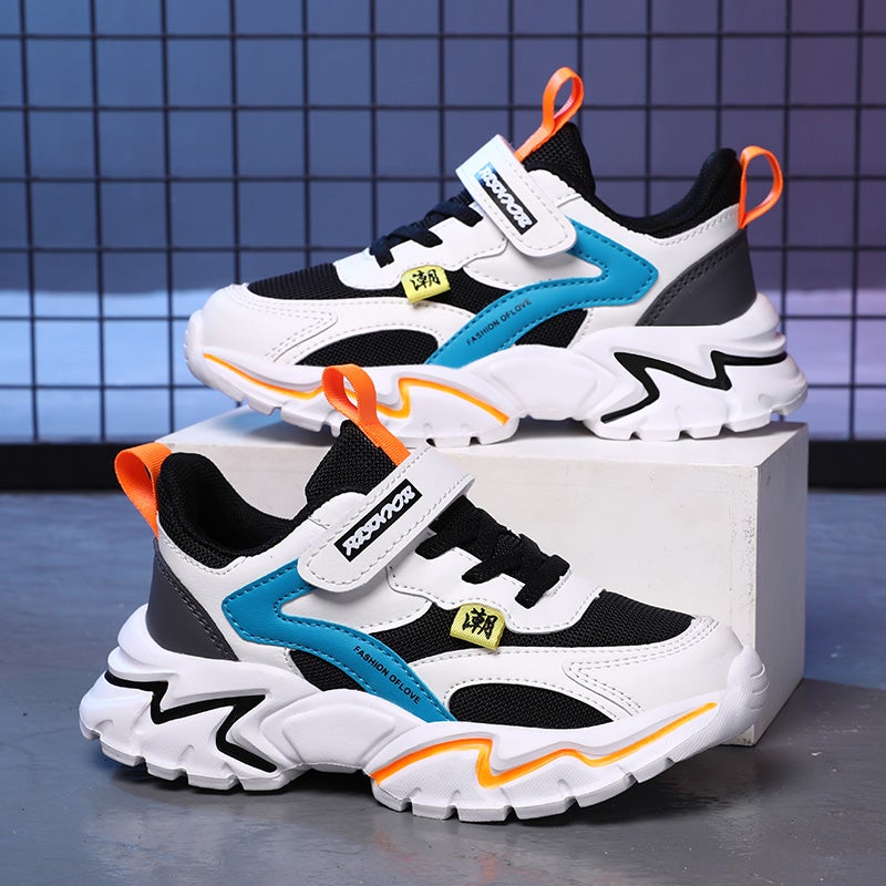 Boys' Sneaker 2023 New Winter Children'S Shoes Boys' Mesh Breathable Medium And Large Children - Image 1