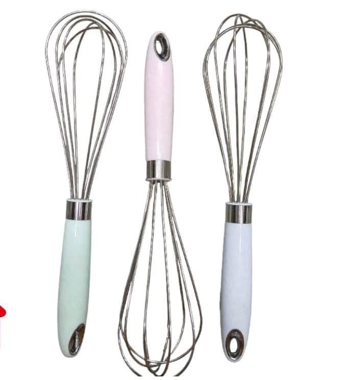 Prostuff.in® 30cm Stainless Steel Balloon Whisk with Durable Plastic Handle – Manual Egg Beater & Kitchen Mixer Tool for Baking, Cooking & Blending 1 Pcs - Image 1