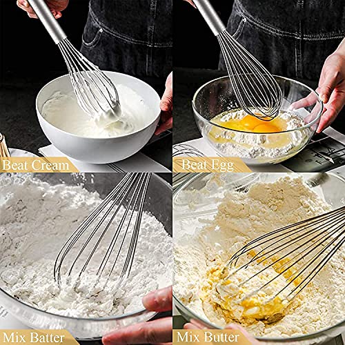 Prostuff.in® 30cm Stainless Steel Balloon Whisk with Durable Plastic Handle – Manual Egg Beater & Kitchen Mixer Tool for Baking, Cooking & Blending 1 Pcs - Image 3