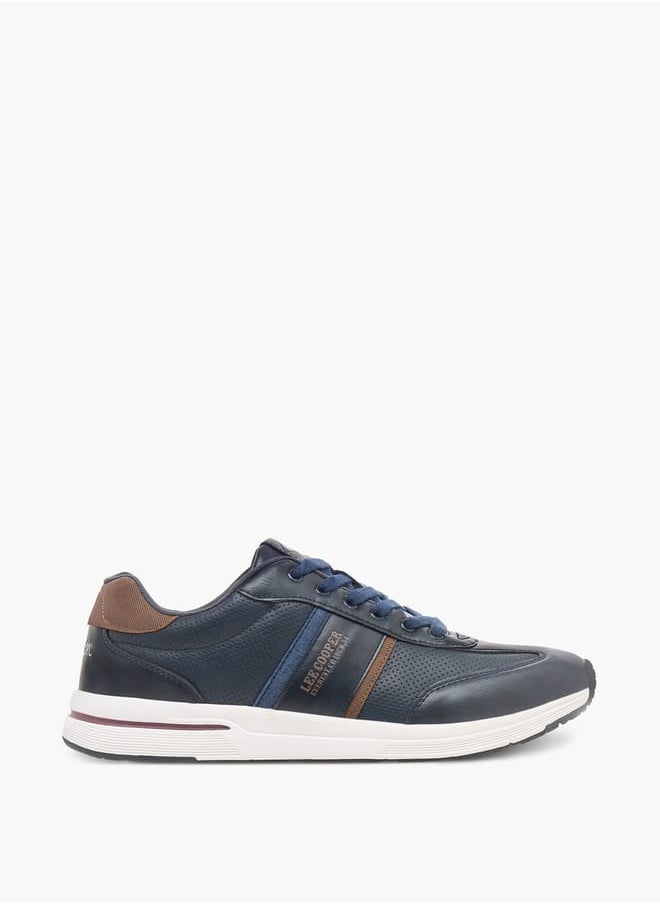 Lee Cooper Mens Logo Print Sneakers With Lace-Up Closure  - Image 2