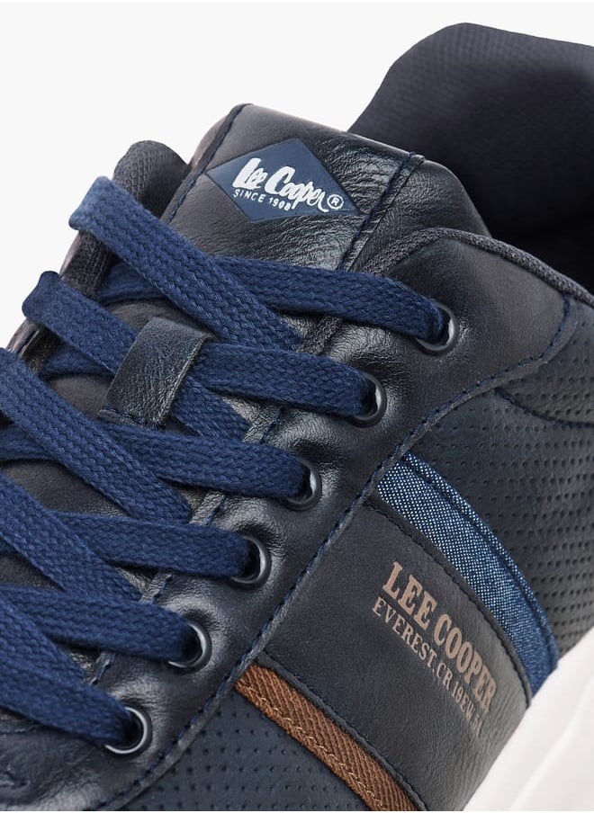 Lee Cooper Mens Logo Print Sneakers With Lace-Up Closure  - Image 3