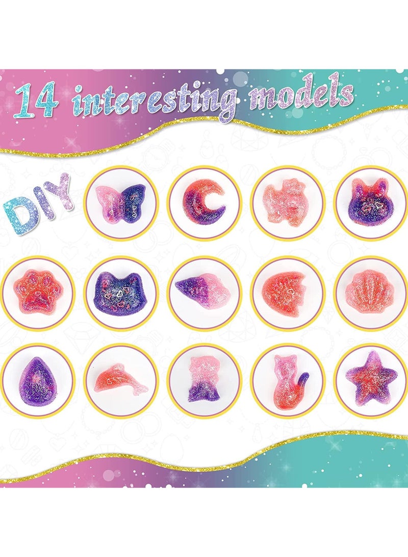 UKR Kids Jelly Jewelry Making Kit for Girls – DIY Art Gel Bracelet & Necklace Set with Unicorn Gems | Creative Craft Gift for Ages 6-12 | Fun Personalized Jewelry Craft Set for Girls - Image 3