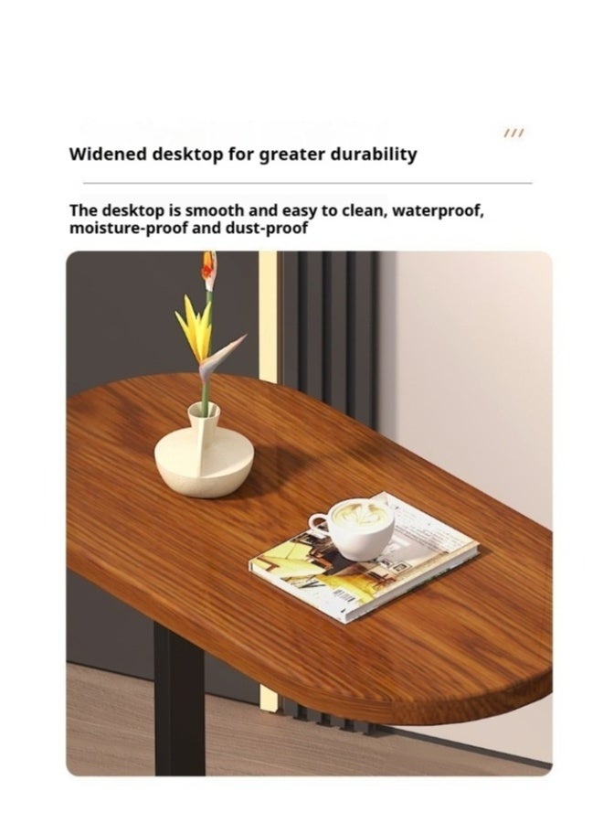 طاولة جانبية على شكل حرف C، طاولة صغيرة، طاولة قهوة، طاولة نهاية، طاولة تحت الأريكة، طاولة غرفة معيشة، حامل وجبات خفيفة ولابتوب، إطار معدني مستقر، مناسبة لغرفة النوم أو المكتب، طاولة جانبية للأريكة، سهل التجميع - Image 5