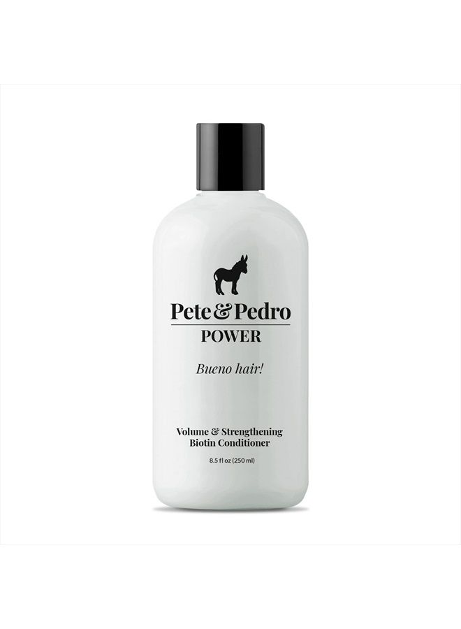 Pete & Pedro POWER - Volume & Strengthening Biotin Daily Conditioner For Men With Fine or Thinning Hair | All Hair Types, Helps Make Hair Fuller, Thicker, & Healthier | As Seen on Shark Tank, 8.5 oz. - Image 1