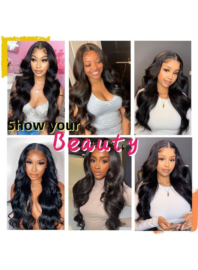 SCENTW V Part Wig Body Wave Synthetic Wigs For Women 24Inch Black Hair V Part Wigs Upgrade U Part Wigs Glueless Full Head Clip In Half Wigs For Black Women V Shape Wigs No Leave Out Thin Part Wig - Image 4
