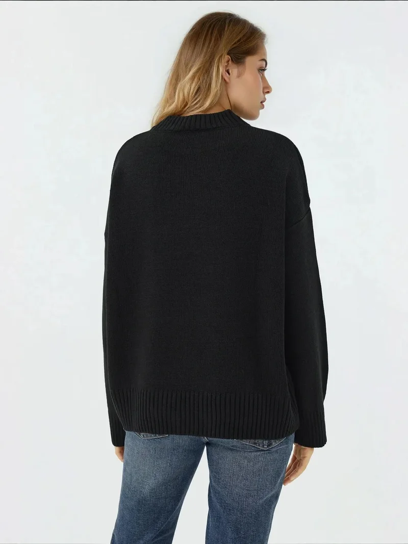 HICCUP Crew Neck Cozy Sweater